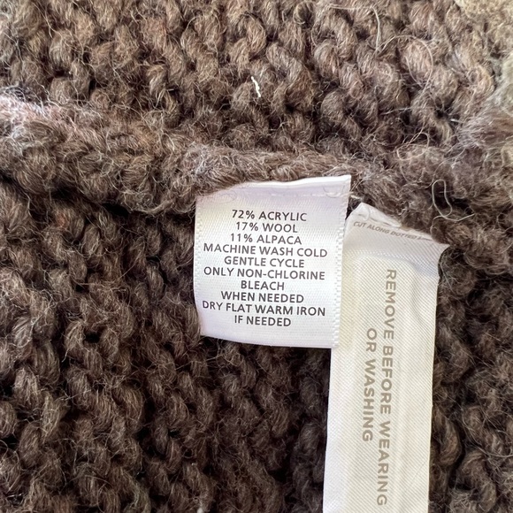 LOFT soft thick chunky wrap cardigan with large collar - Picture 9 of 9